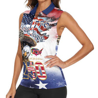 United States of America 250 Women Sleeveless Polo Shirt We The People 1776