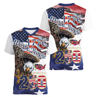 United States of America 250 Women V-Neck T-Shirt We The People 1776