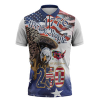 United States of America 250 Zipper Polo Shirt We The People 1776