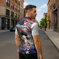 United States of America 250 Zipper Polo Shirt We The People 1776