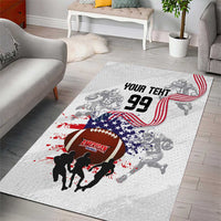 Custom American Football Area Rug Road to Glory