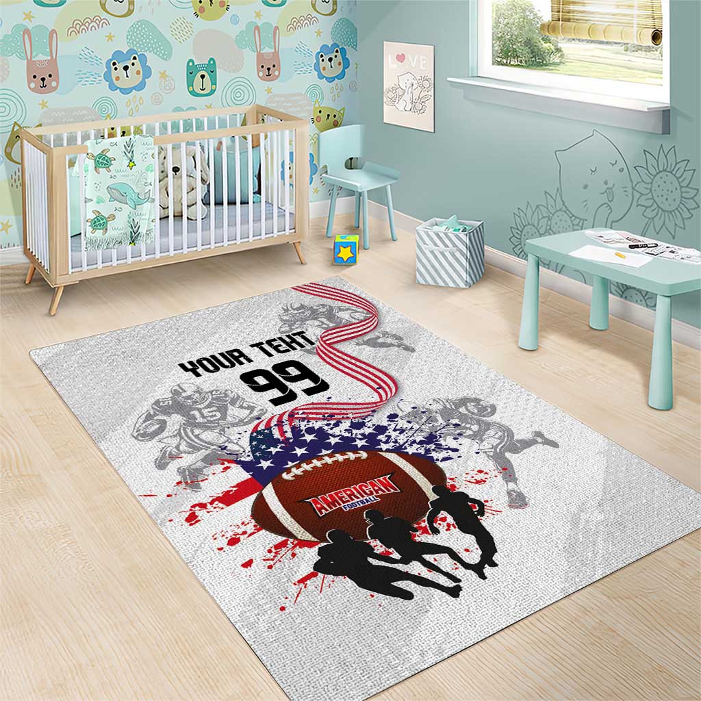Custom American Football Area Rug Road to Glory