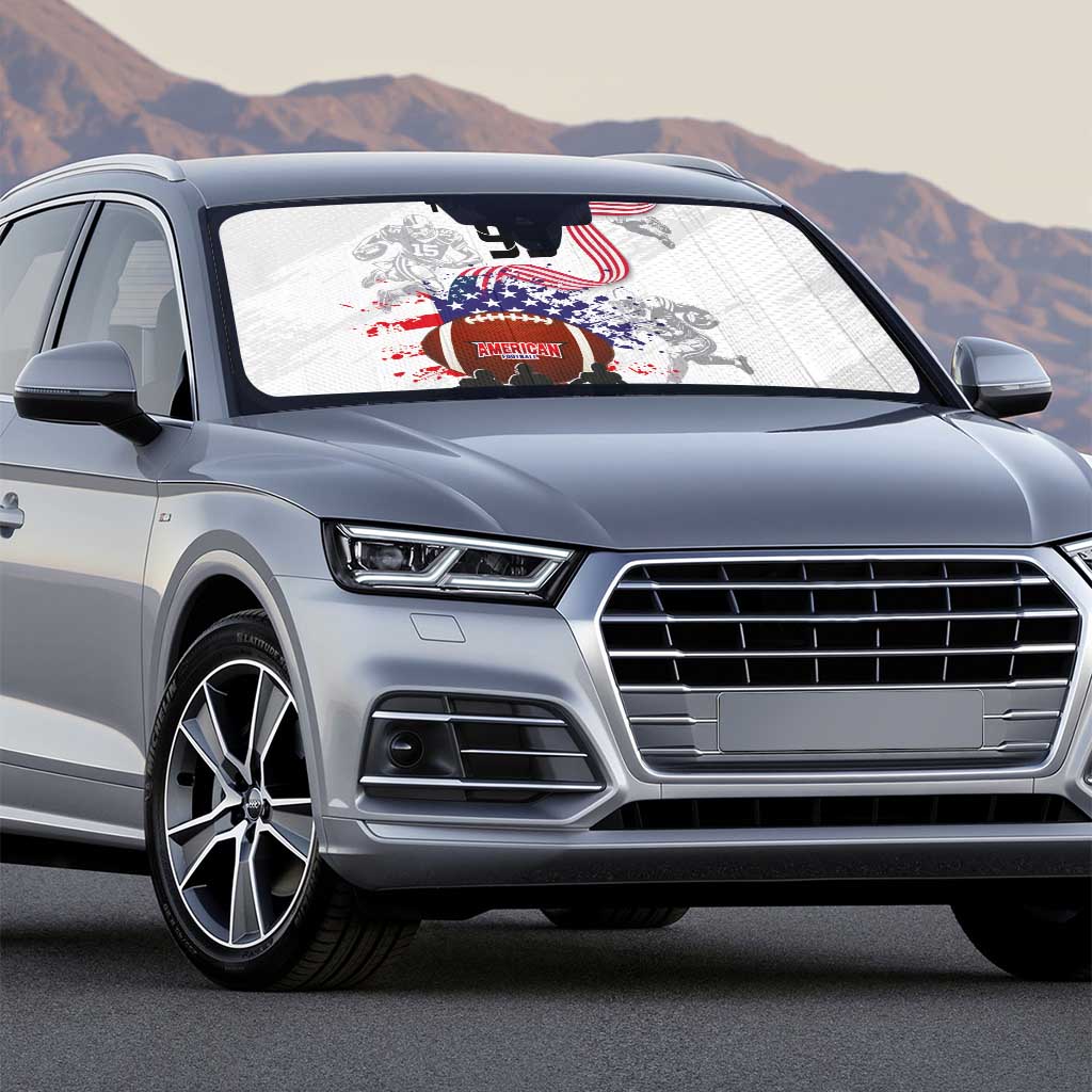Custom American Football Auto Sun Shade Road to Glory