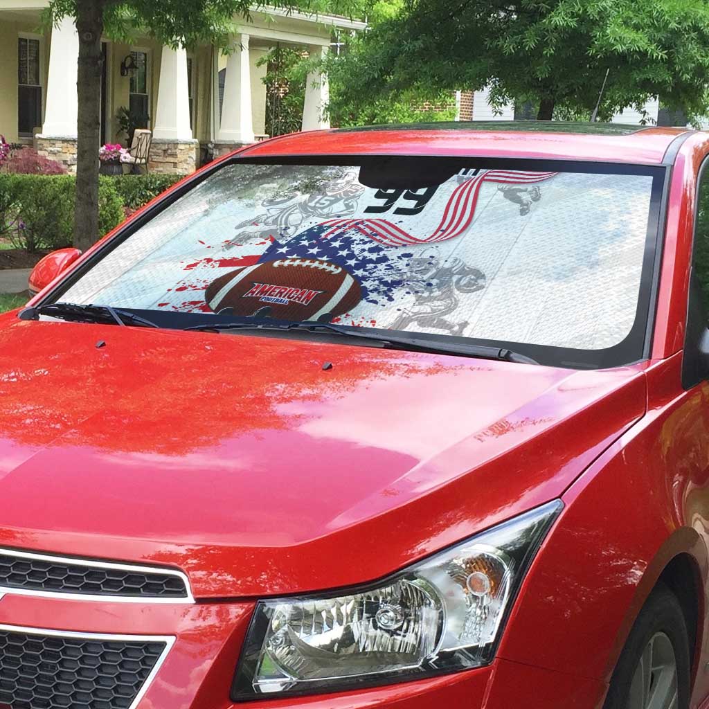Custom American Football Auto Sun Shade Road to Glory