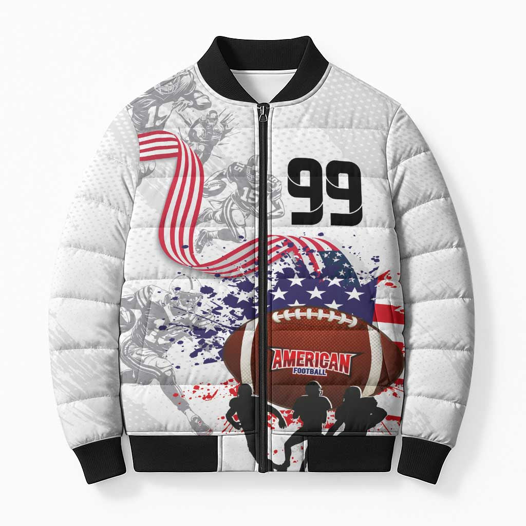 Custom American Football Bomber Puffer Jacket Road to Glory