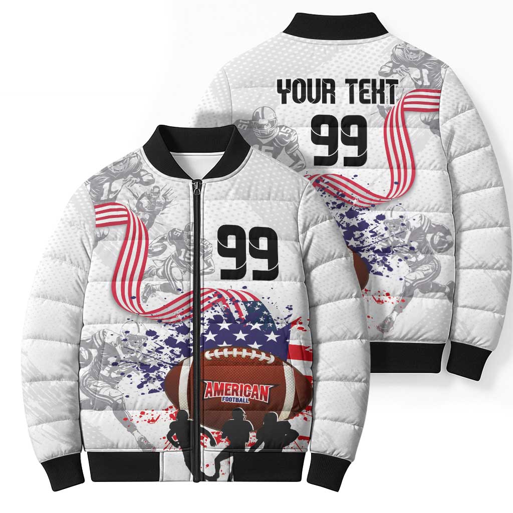 Custom American Football Bomber Puffer Jacket Road to Glory