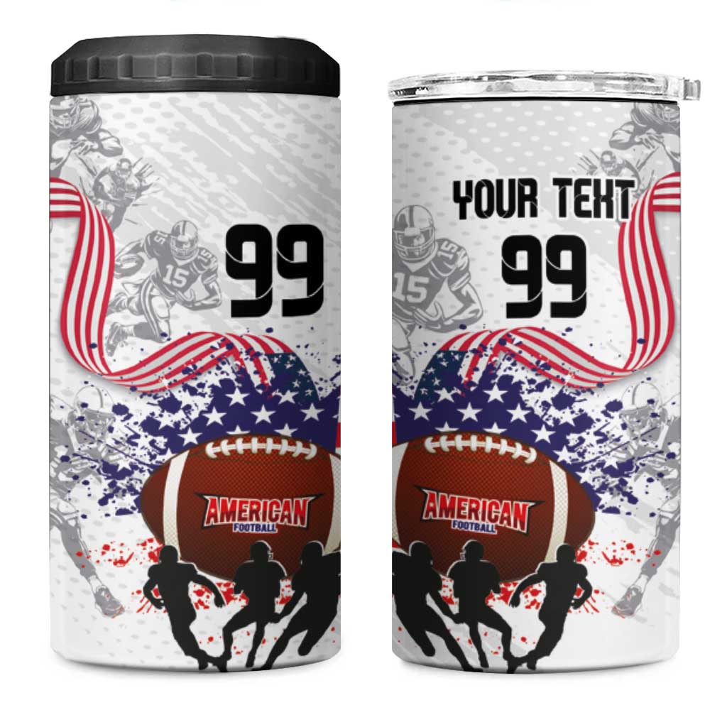Custom American Football 4 in 1 Can Cooler Tumbler Road to Glory