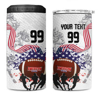 Custom American Football 4 in 1 Can Cooler Tumbler Road to Glory
