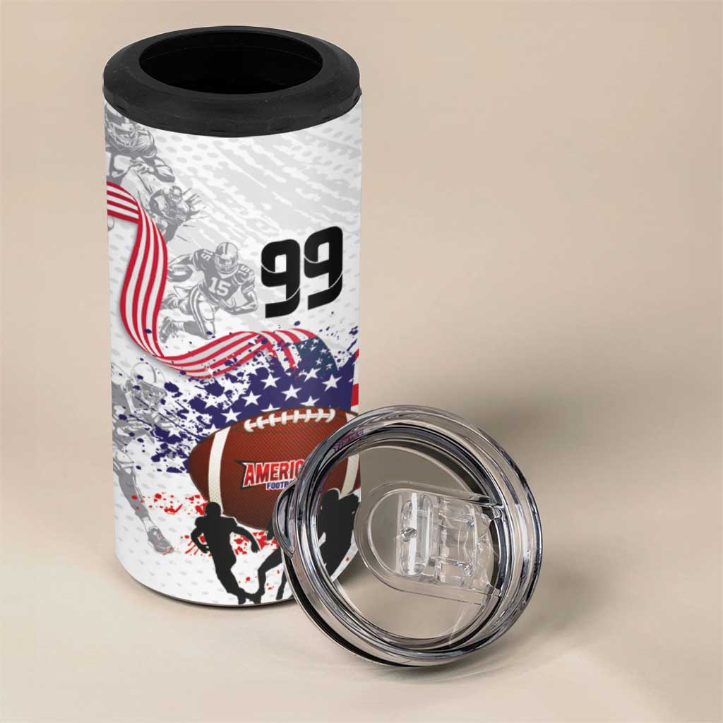 Custom American Football 4 in 1 Can Cooler Tumbler Road to Glory