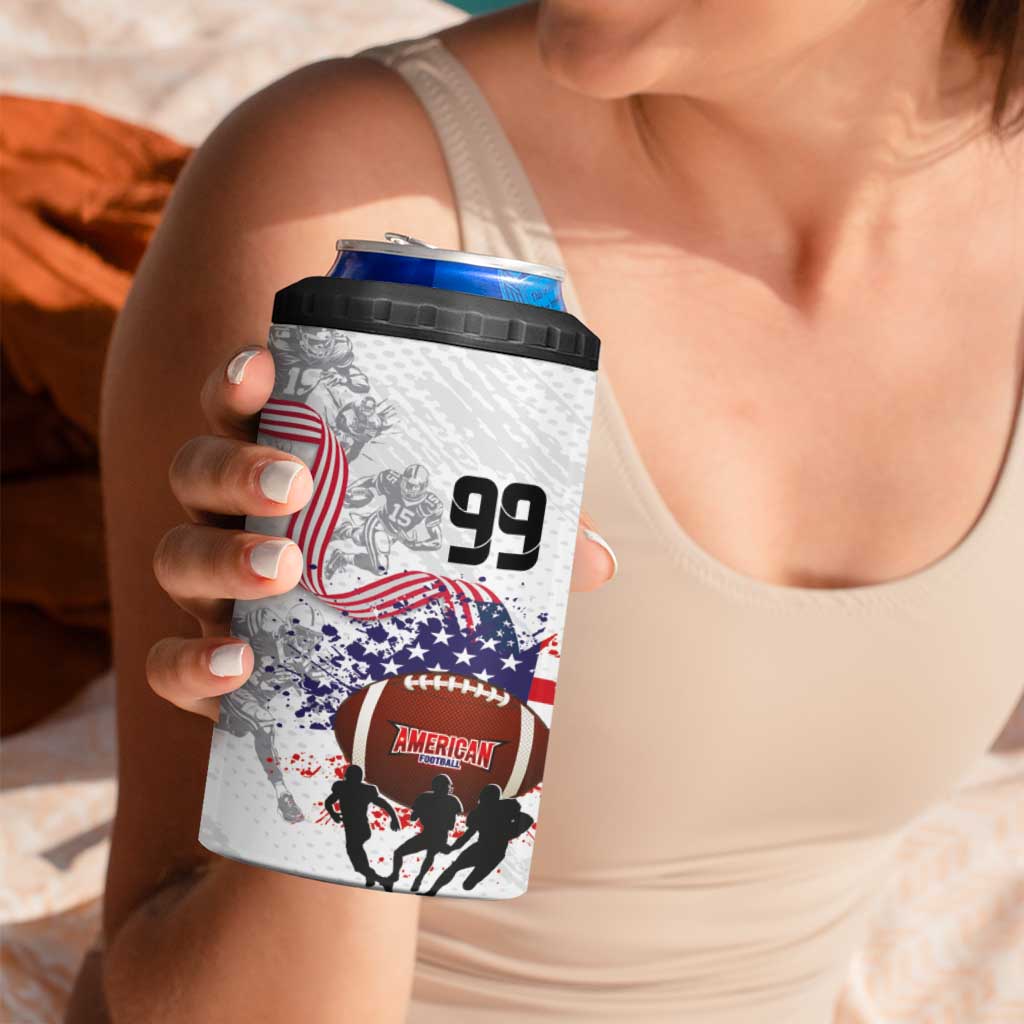 Custom American Football 4 in 1 Can Cooler Tumbler Road to Glory