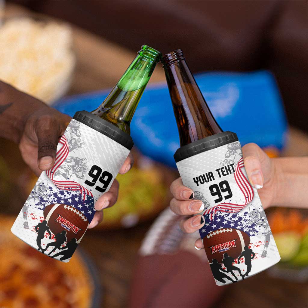 Custom American Football 4 in 1 Can Cooler Tumbler Road to Glory