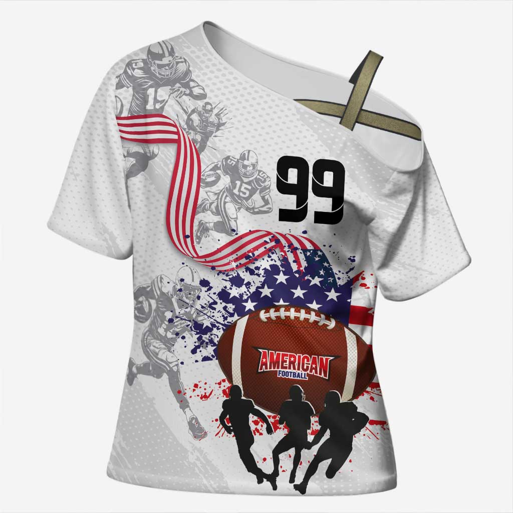 Custom American Football Cross Shoulder Shirt Road to Glory