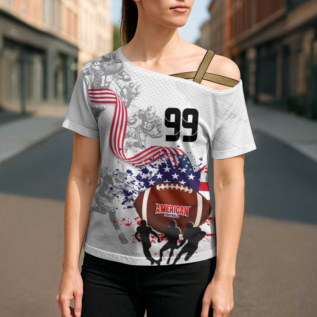 Custom American Football Cross Shoulder Shirt Road to Glory