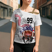 Custom American Football Cross Shoulder Shirt Road to Glory