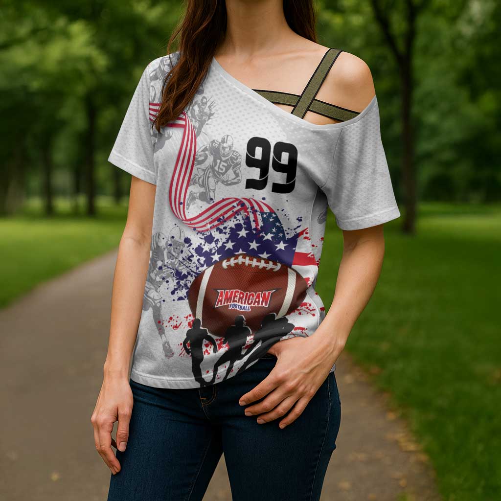 Custom American Football Cross Shoulder Shirt Road to Glory