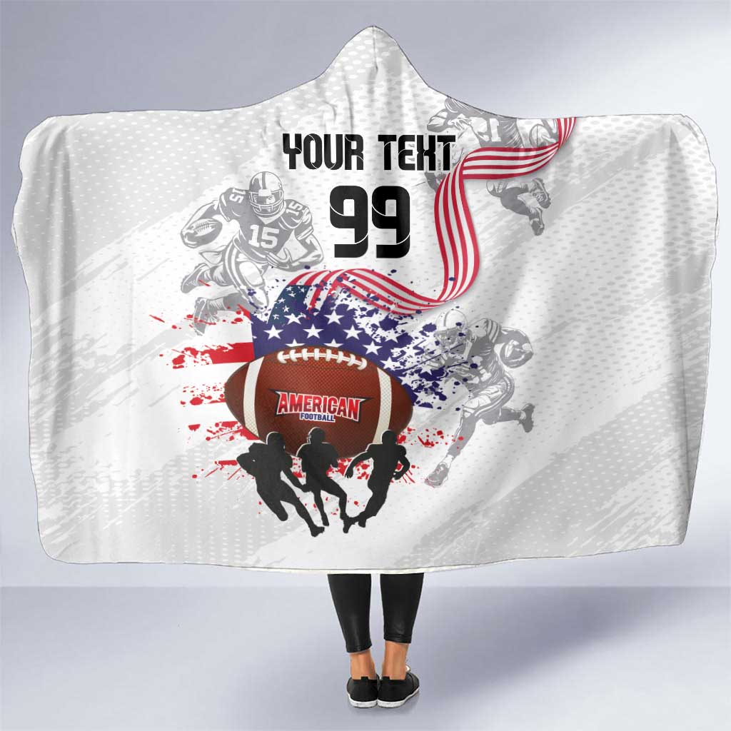 Custom American Football Hooded Blanket Road to Glory