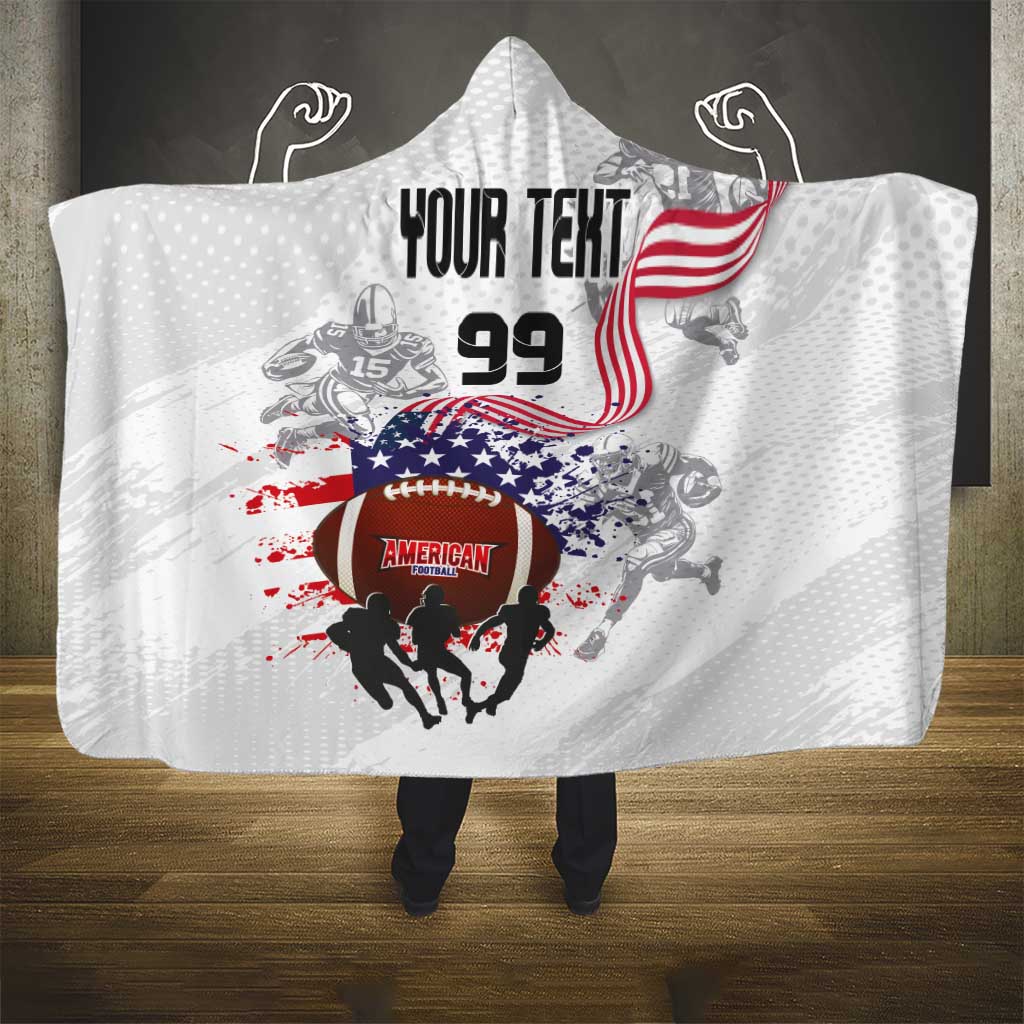 Custom American Football Hooded Blanket Road to Glory