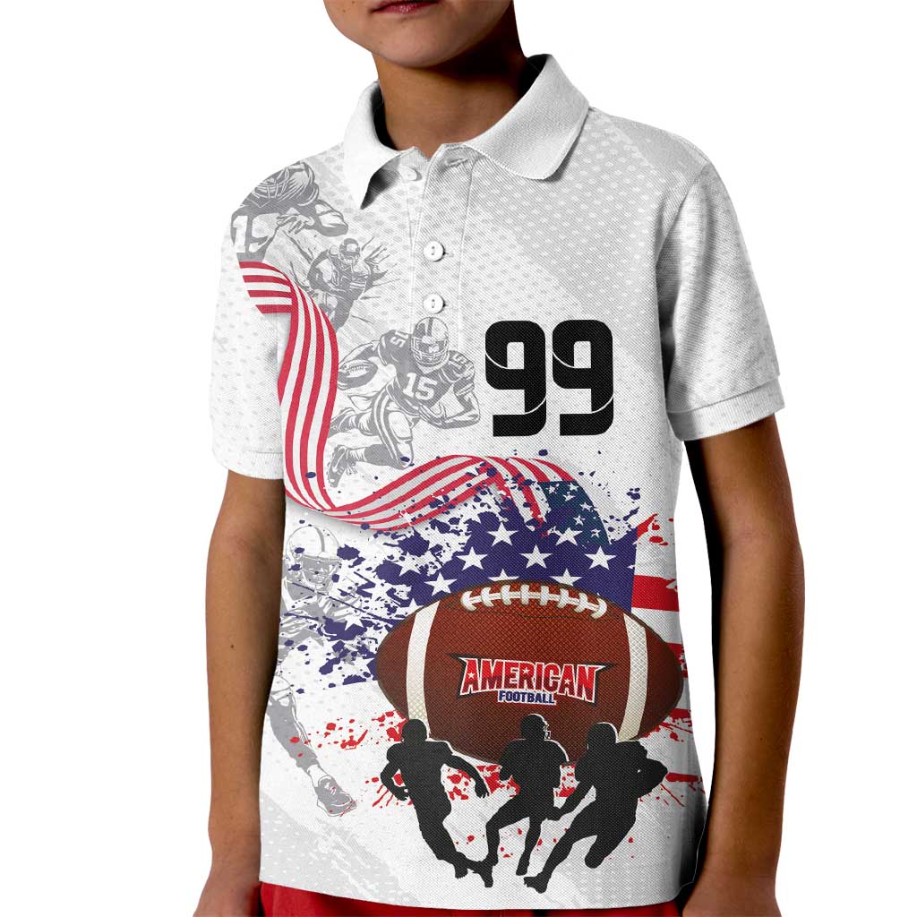 Custom American Football Kid Polo Shirt Road to Glory
