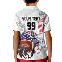 Custom American Football Kid Polo Shirt Road to Glory