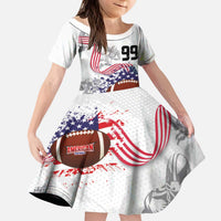 Custom American Football Kid Short Sleeve Dress Road to Glory