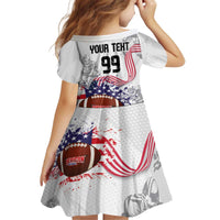 Custom American Football Kid Short Sleeve Dress Road to Glory