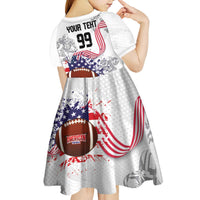 Custom American Football Kid Short Sleeve Dress Road to Glory