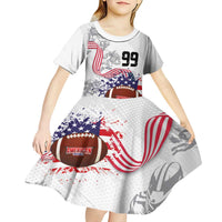 Custom American Football Kid Short Sleeve Dress Road to Glory