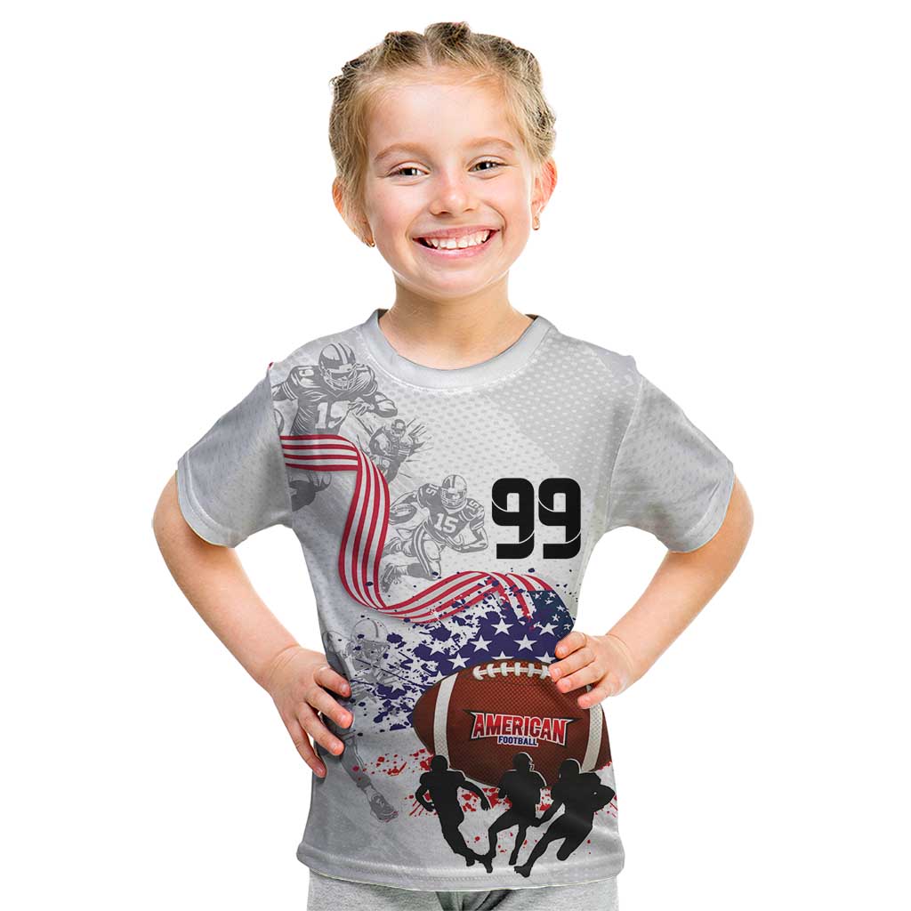 Custom American Football Kid T Shirt Road to Glory
