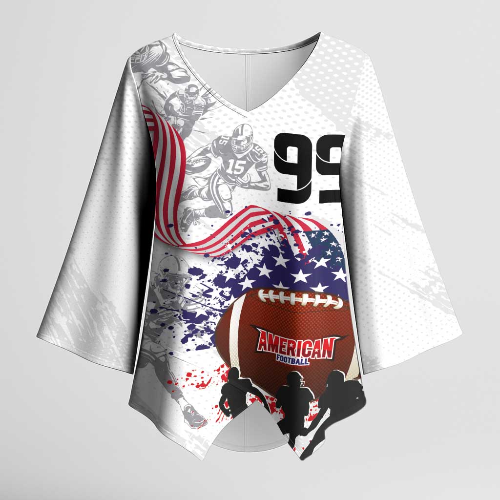 Custom American Football Kimono Sleeve Blouse Road to Glory
