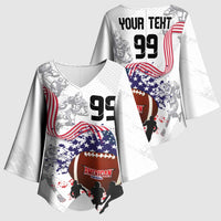 Custom American Football Kimono Sleeve Blouse Road to Glory