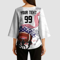 Custom American Football Kimono Sleeve Blouse Road to Glory