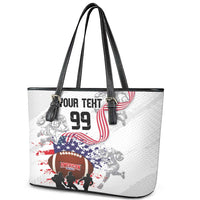Custom American Football Leather Tote Bag Road to Glory