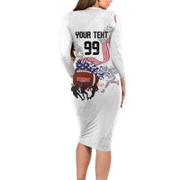 Custom American Football Long Sleeve Bodycon Dress Road to Glory
