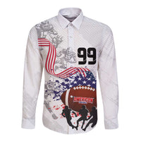 Custom American Football Long Sleeve Button Shirt Road to Glory