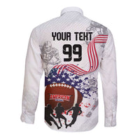 Custom American Football Long Sleeve Button Shirt Road to Glory