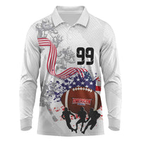Custom American Football Long Sleeve Polo Shirt Road to Glory
