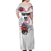 Custom American Football Off Shoulder Maxi Dress Road to Glory