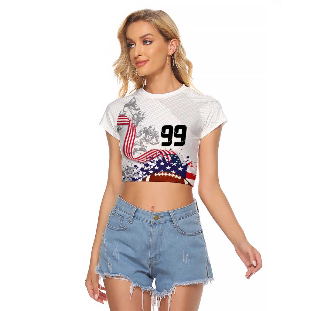 Custom American Football Raglan Cropped T Shirt Road to Glory