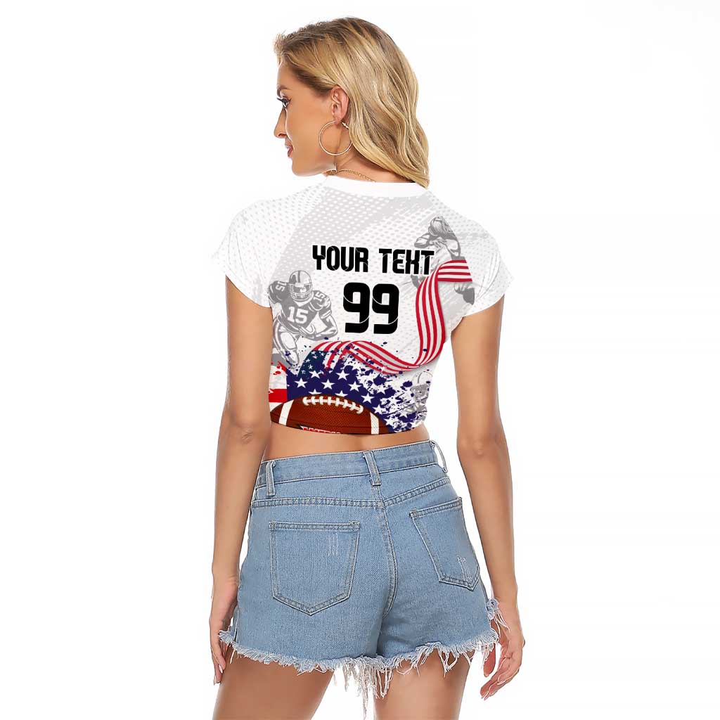 Custom American Football Raglan Cropped T Shirt Road to Glory