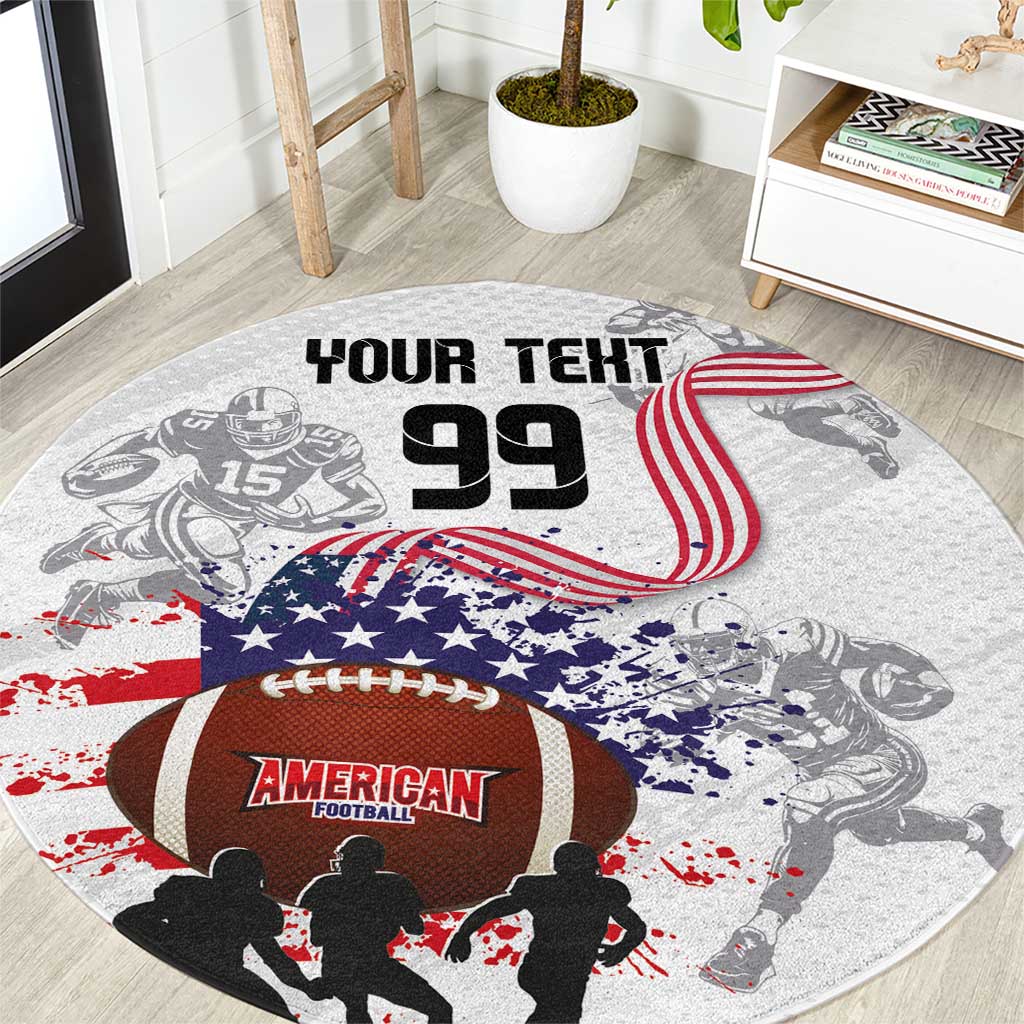 Custom American Football Round Carpet Road to Glory