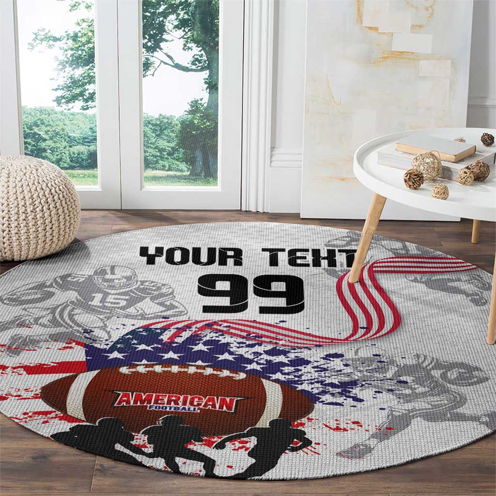 Custom American Football Round Carpet Road to Glory