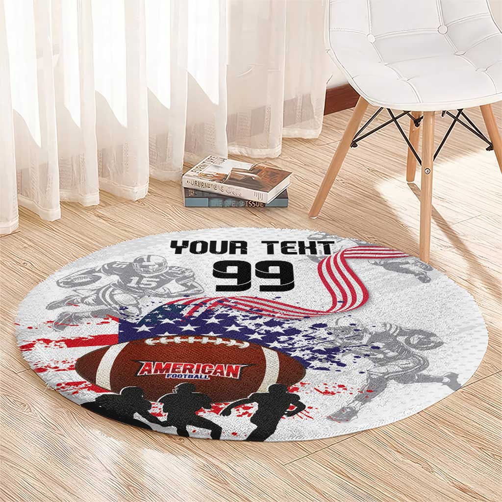 Custom American Football Round Carpet Road to Glory