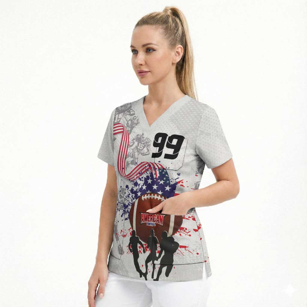 Custom American Football Scrub Top Road to Glory