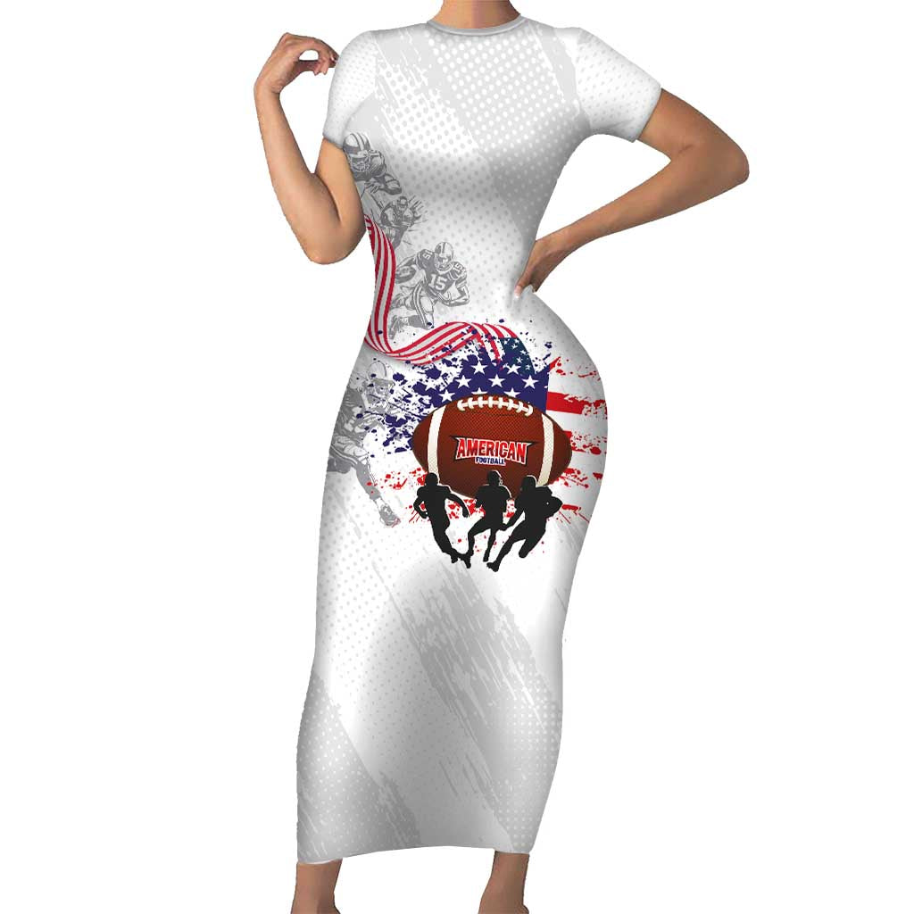 Custom American Football Short Sleeve Bodycon Dress Road to Glory