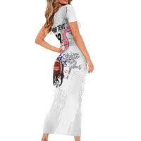 Custom American Football Short Sleeve Bodycon Dress Road to Glory