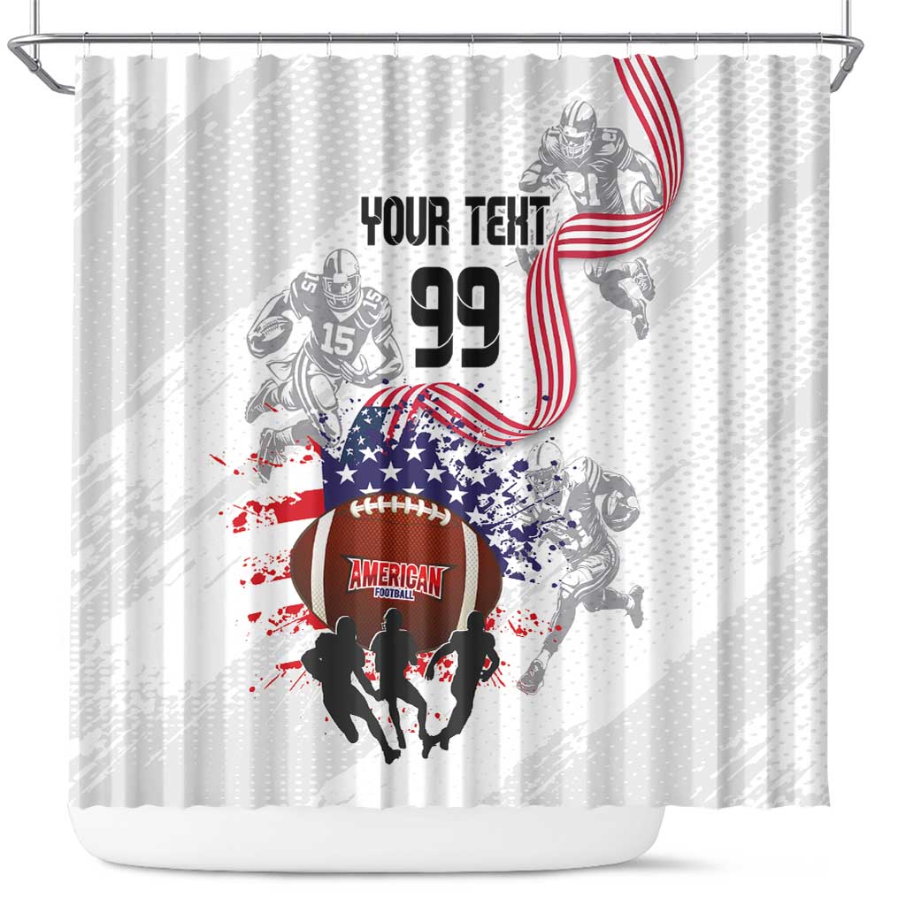 Custom American Football Shower Curtain Road to Glory