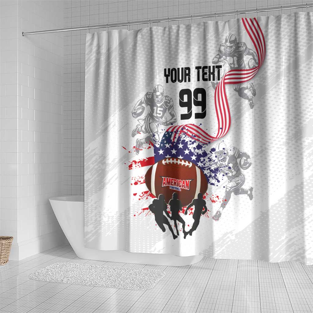 Custom American Football Shower Curtain Road to Glory