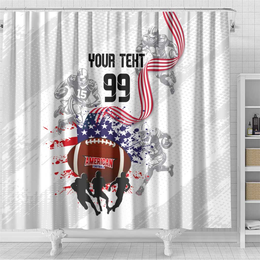 Custom American Football Shower Curtain Road to Glory
