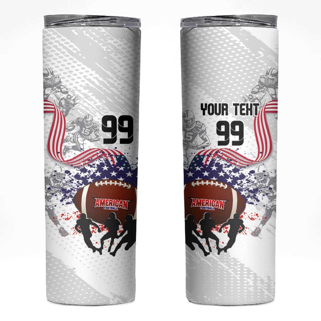 Custom American Football Skinny Tumbler Road to Glory