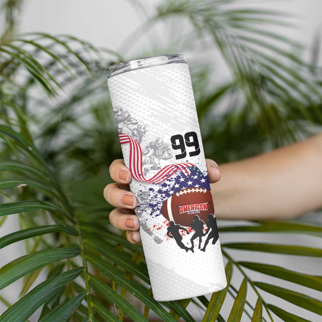 Custom American Football Skinny Tumbler Road to Glory